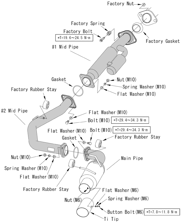 HKS 13-22 BRZ / 13-16 FRS / 17-21 GT86 / 2022 GR86 Hi-Power Single Exit Racing Catback w/ Burnt tip | 32016-BT002
