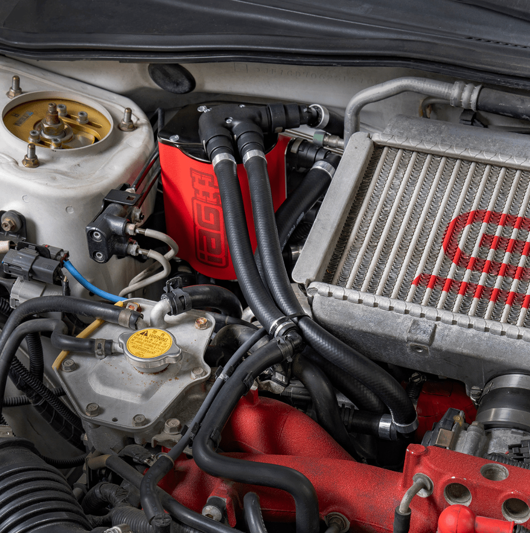 IAG Performance V3 Street Series Air / Oil Separator (AOS) Wrinkle Red 2002 - 2007 WRX / 2004 - 2007 STI / 2004 - 2008 Forester XT - IAG - ENG - 7185RD - Subimods.com