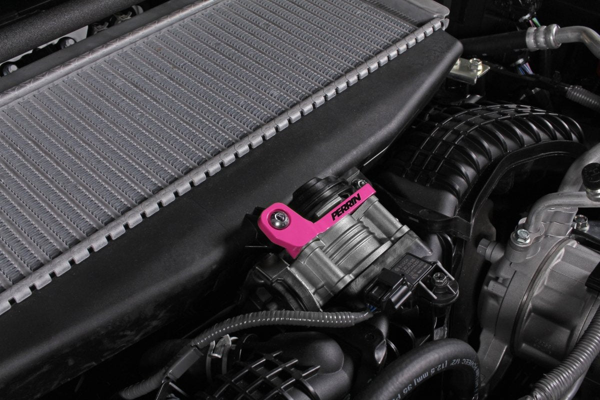 Perrin Top Mount Intercooler Bracket Hyper Pink 2022-2024 WRX - PSP-ITR-331HP - Subimods.com