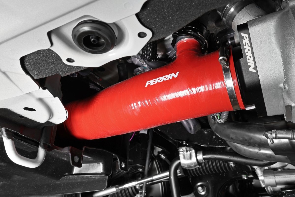 Perrin Turbo Inlet Hose w/ Nozzle Red Version 1 Fitment 2022-2024 WRX - PSP-INT-425RD - Subimods.com