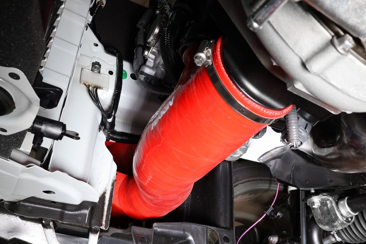 Perrin Turbo Inlet Hose w/ Nozzle Red Version 1 Fitment 2022-2024 WRX - PSP-INT-425RD - Subimods.com