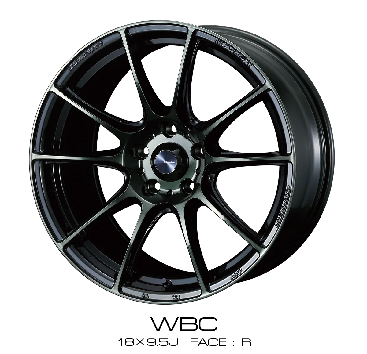 WedsSport SA-25R WBC Weds Black Clear 18x9.5 +45 5x100