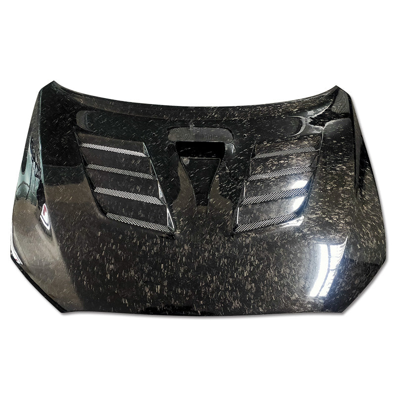 JDMuscle 2008-15 Lancer EVO X Tanso Carbon Fiber Hood w/ heat extract