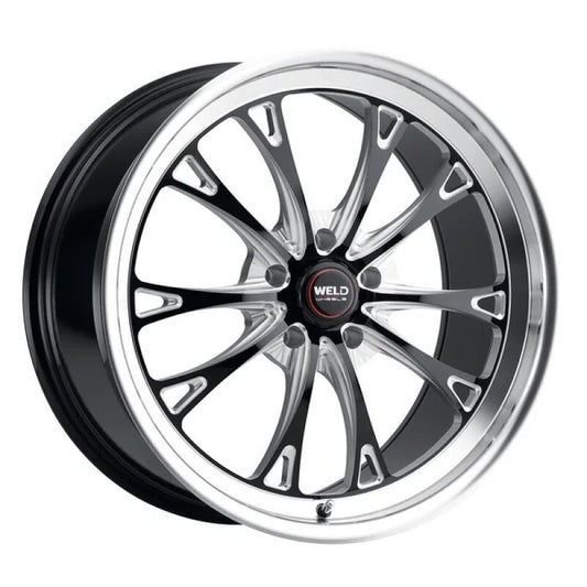 Weld S908 17X11 Belmont Drag Beadlock 5X115 ET06 BS6.25 Gloss Black MIL Dia 78.1