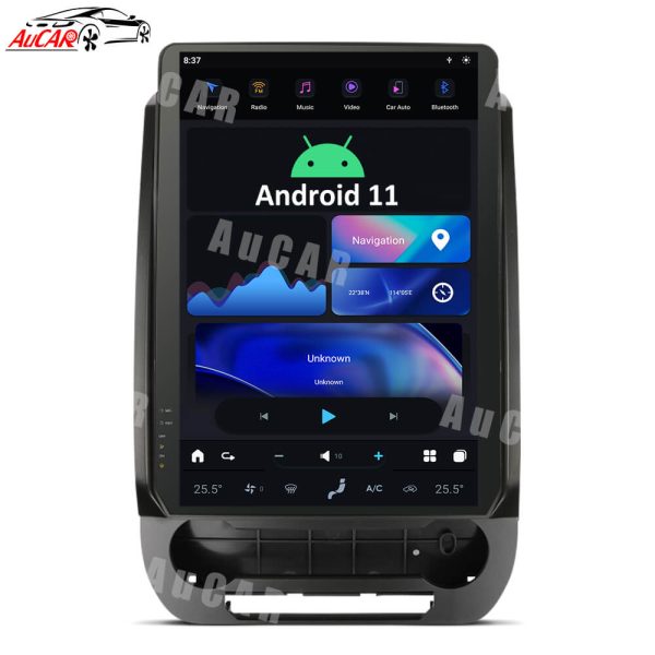 AuCar Android T-Style Car Video for Ford Expedition 2018 - 2021 Radio Car Auto Tesla Vertical Screen Multimedia Video Player GPS Navi CarPlay GPS Stereo Autoradio