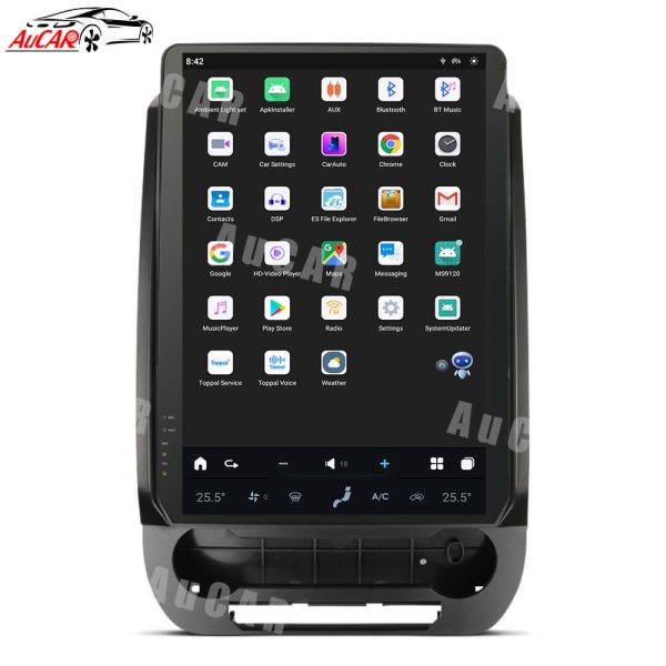 AuCar Android T-Style Car Video for Ford Expedition 2018-2021 Radio Car Auto Tesla Vertical Screen Multimedia Video Player GPS Navi CarPlay GPS Stereo Autoradio