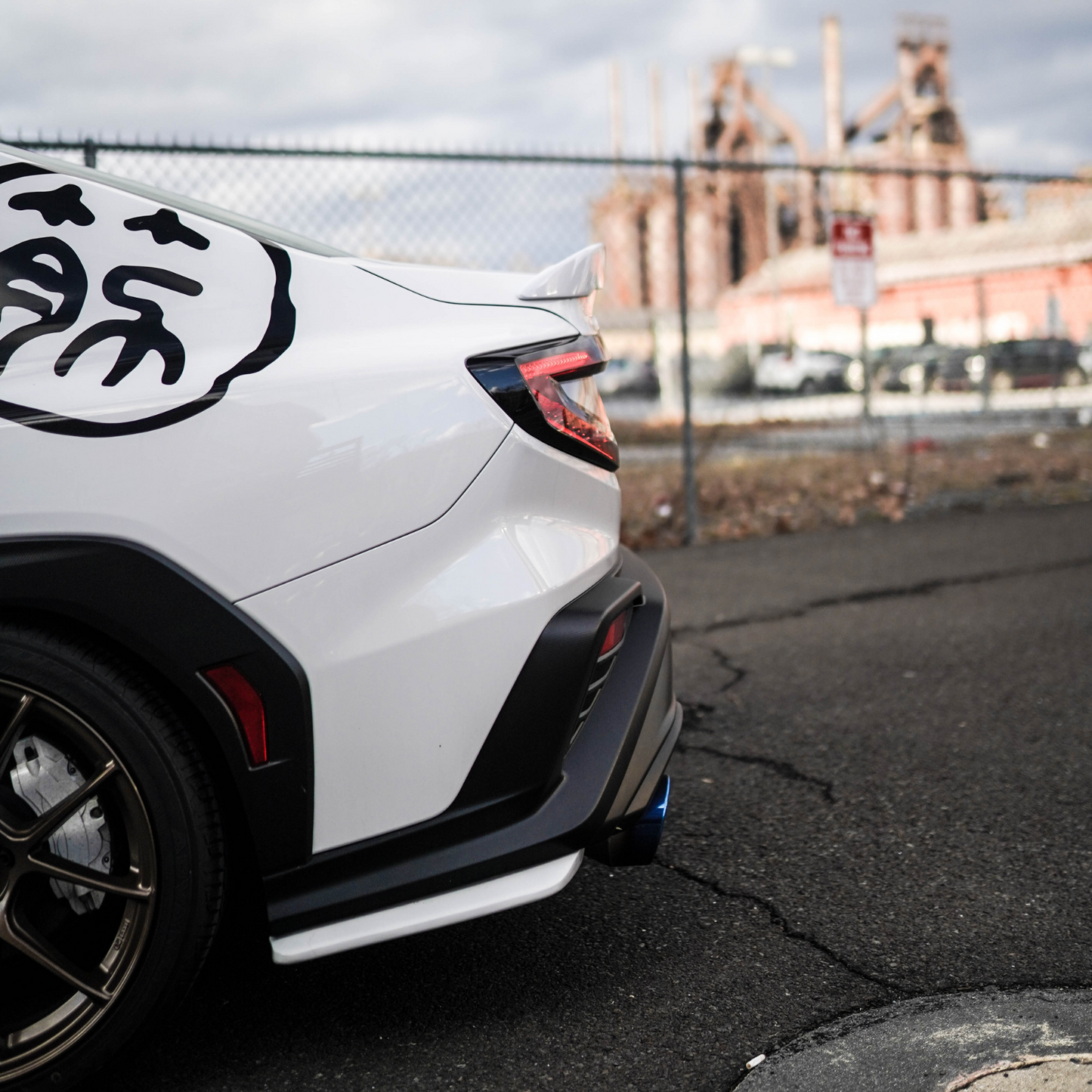 JDMuscle 22-25 WRX Duck Bill / Low Profile Spoiler - V1 Paint Matched / Gloss Black / Cherry Red