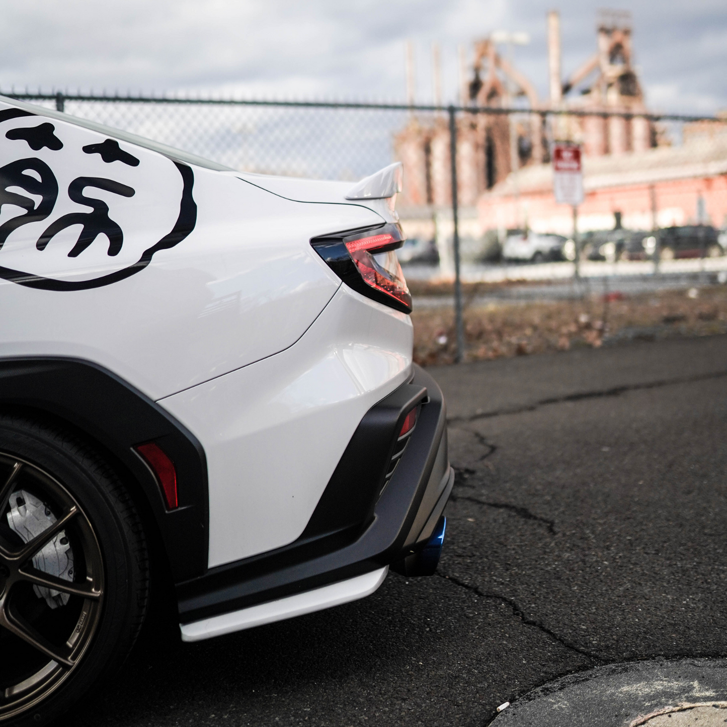 JDMuscle 2022-23 WRX Duck Bill / Low Profile Spoiler - V1 Paint Matched / Gloss Black / Cherry Red | JDM-WRX22-DB-1.