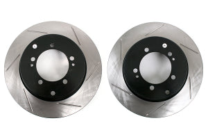 Stoptech 13-16 FR-S / 13-22 BRZ / 10-14 Legacy / 10-14 Outback Slotted Rear Rotor Pair | 126.47031S-GRP
