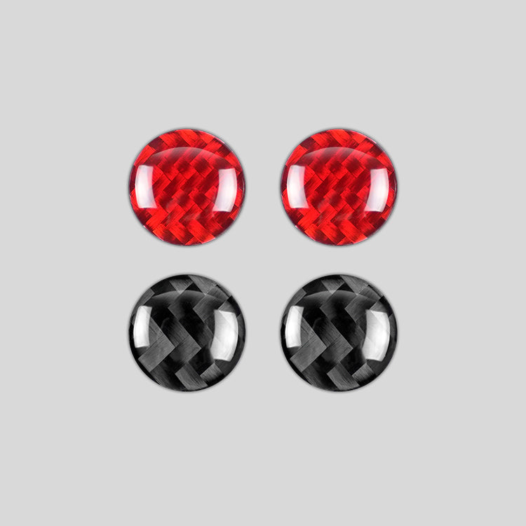 JDMuscle 22-25 WRX P&S Series Carbon Fiber Infotainment Volume/Tune Buttons Covers 2 PC | Black Carbon Fiber/ Red Carbon Fiber