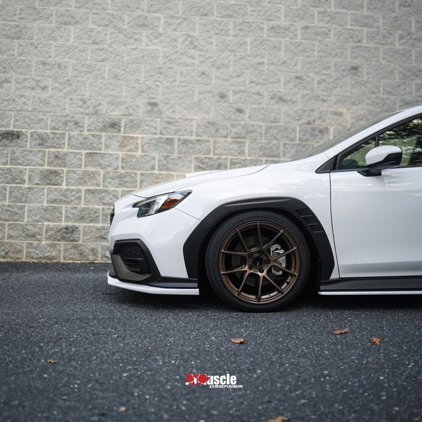 JDMuscle 2022-23 WRX Front Lip - OE+ Style Paint Matched / Gloss Black | JDM-WRX22-FL-OE