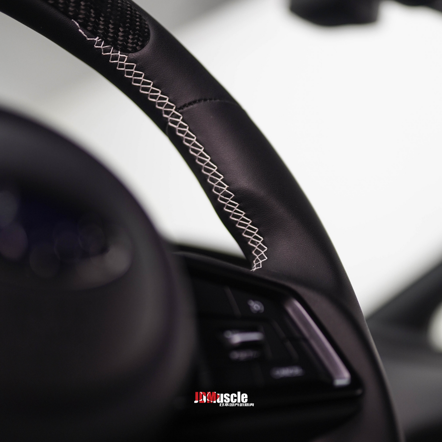 JDMuscle 22-25 WRX Custom Steering Wheel compatible w/ MT and CVT | Carbon Fiber / Painted / Alcantara / Leather / Forged / Honey Comb / LED