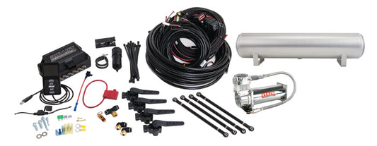 Air Lift Performance 3H (1/4 Air Line 4 Gal 5-Port Raw Aluminum Tank VIAIR 444C Comp)