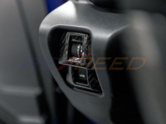 Rexpeed GR86 / BRZ 2022+ Dry Carbon Interior Light Switch Panel Cover-Matte