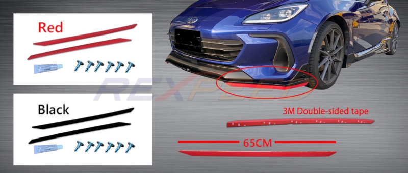 Rexpeed BRZ 2022+ V1 EPDM Splitter Spoiler-Red
