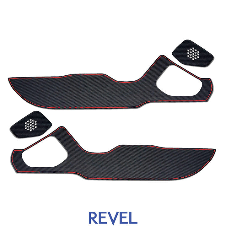 Revel  2022 GR86/BRZ GT Design Kick Panel Cover | Red Stitch- 4 Pieces | 1TR5GDCS01R