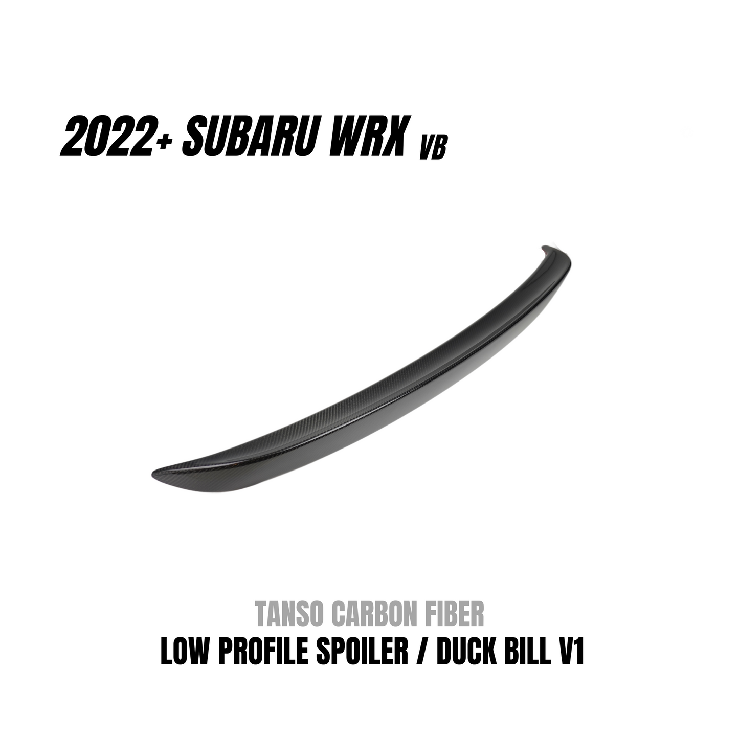 JDMuscle 22-25 WRX Tanso Carbon Fiber Duck Bill V1