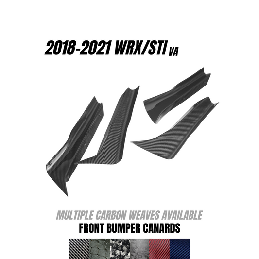 JDMuscle Tanso Carbon Fiber Canards V1 for 2018-2021 WRX/STI w/ stock bumper