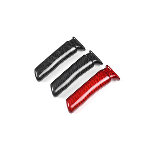 JDMuscle 2015-22+ WRX/STI Carbon Fiber E-Brake Handle - Twill/ Red / Forged | WRX15-504