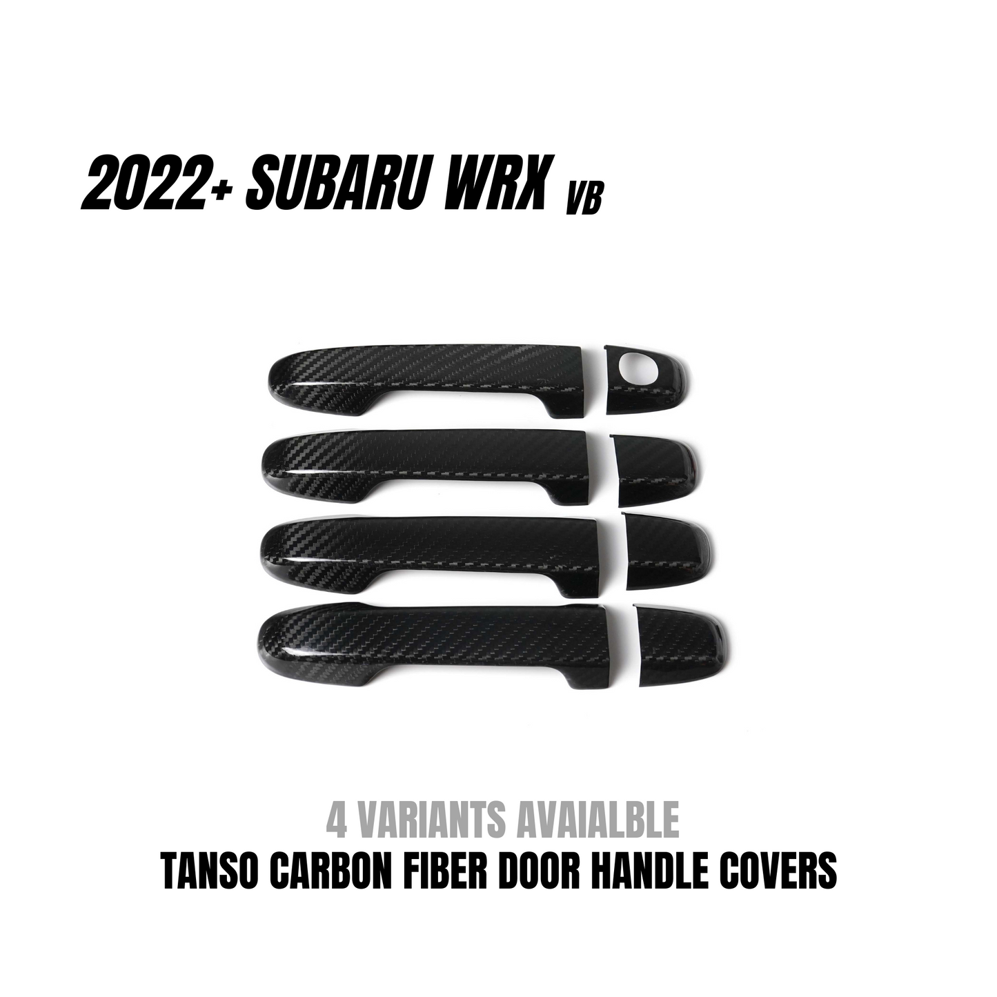 JDMuscle 22-25 WRX Tanso Dry Carbon Fiber Door Handle Covers w/ Gloss Finish