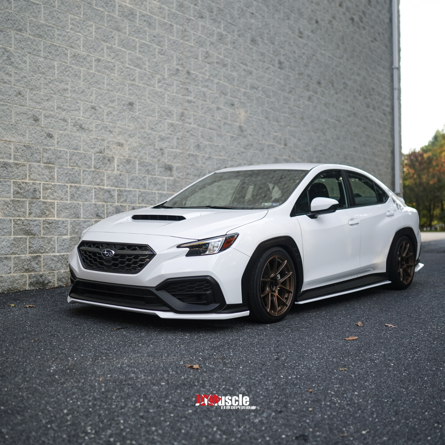 JDMuscle 22-25 WRX Side Skirts - OE+ Style Paint Matched / Gloss Black