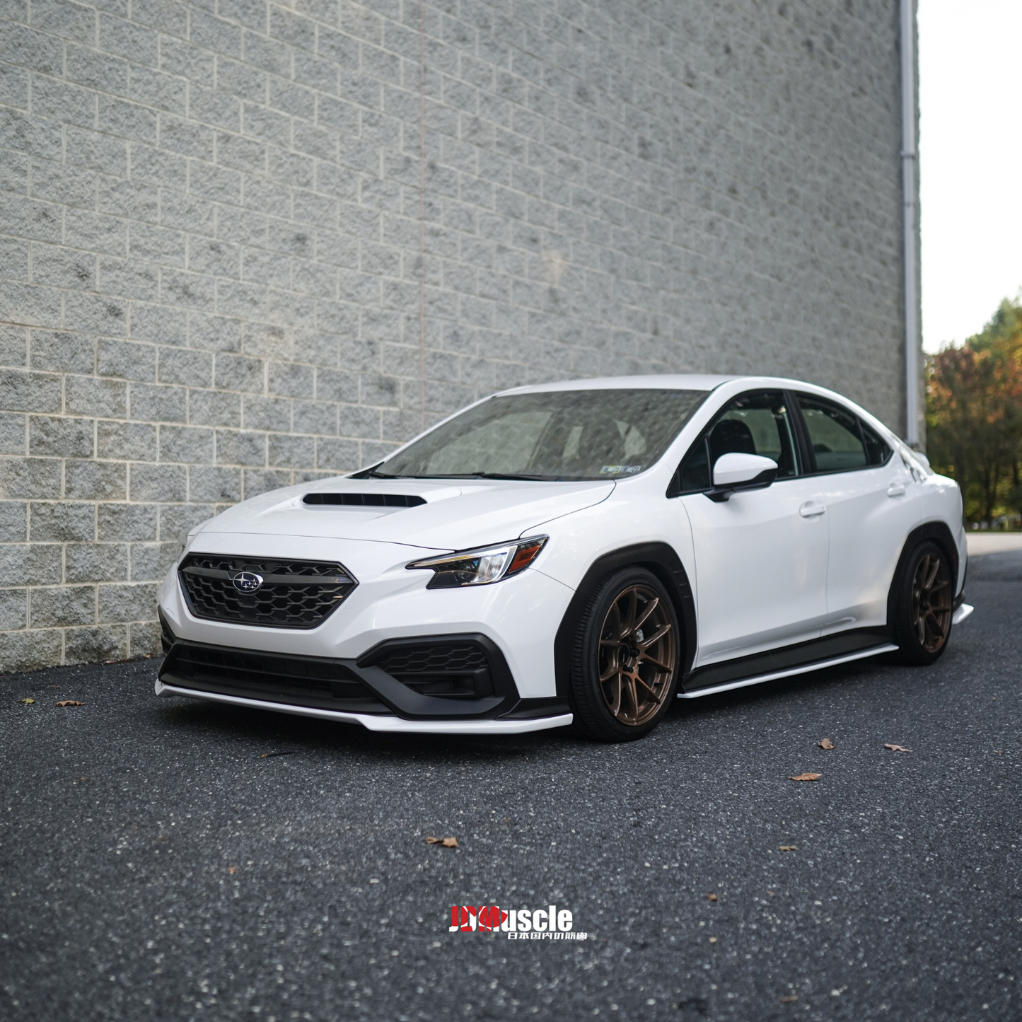 JDMuscle 2022-23 WRX Front Lip - OE+ Style Paint Matched / Gloss Black | JDM-WRX22-FL-OE