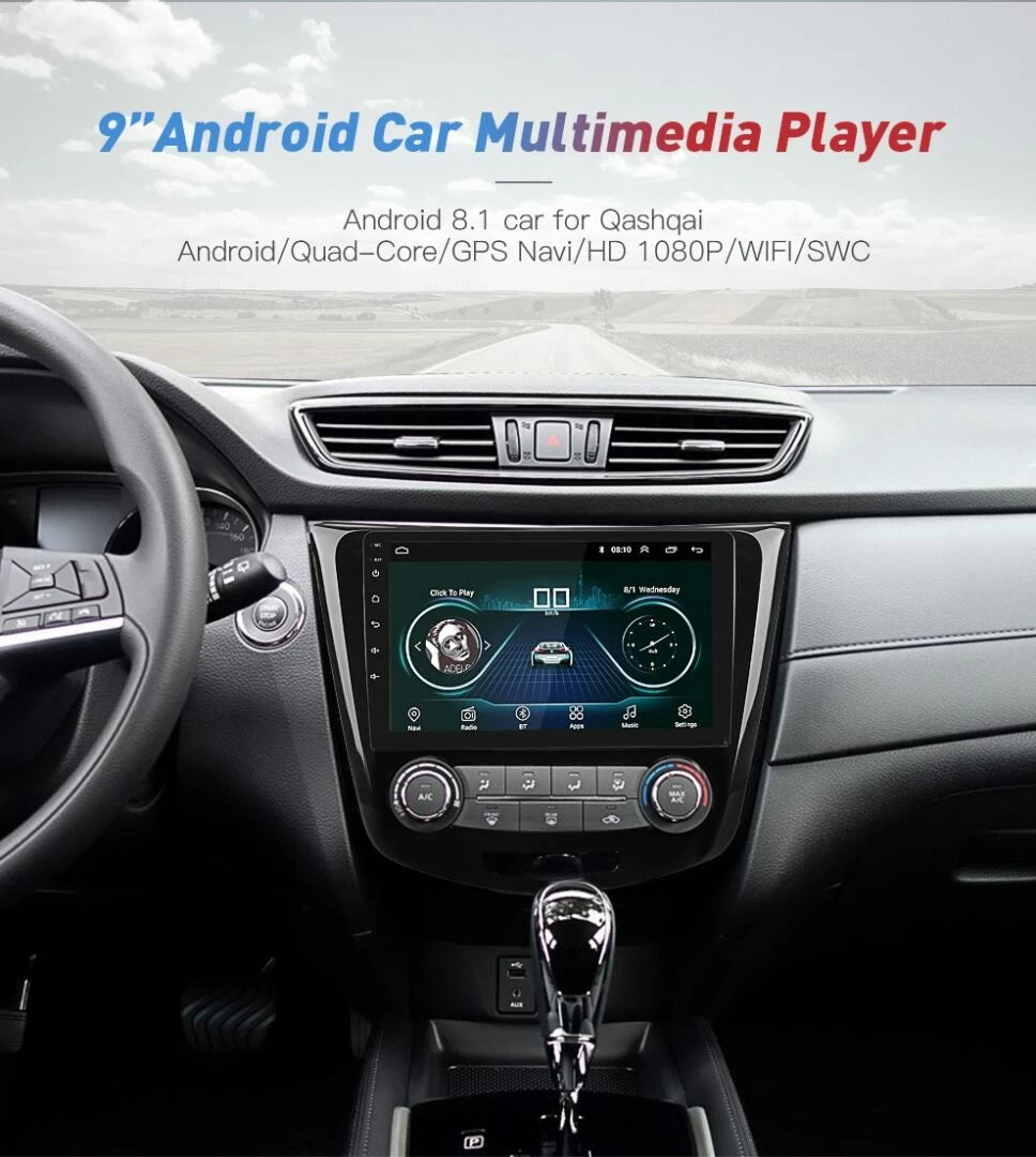 AuCAR Android Car DVD Player for Nissan Xtrail / Qashqai 2014-2018 Car GPS Multimedia system HD Bluetooth Radio WIFI 4G AUX touch screen