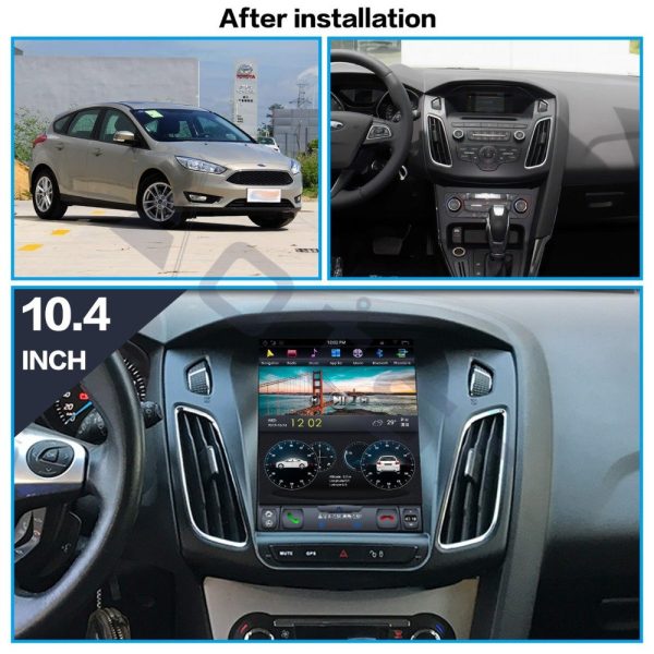 AuCAR Android 11 DSP Tesla style Car NO DVD Player GPS Navigation For Ford Focus 2012-2018 navi stereo headunit multimedia player