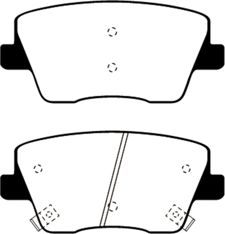 EBC Yellowstuff Rear Brake Pads- 22+ Elantra N / 2019+ Hyundai Veloster N (2nd Gen)