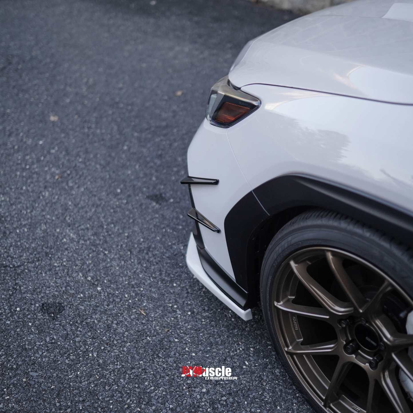 JDMuscle 22-25 WRX Canards V1 - ABS / Paint Matched / Gloss Black