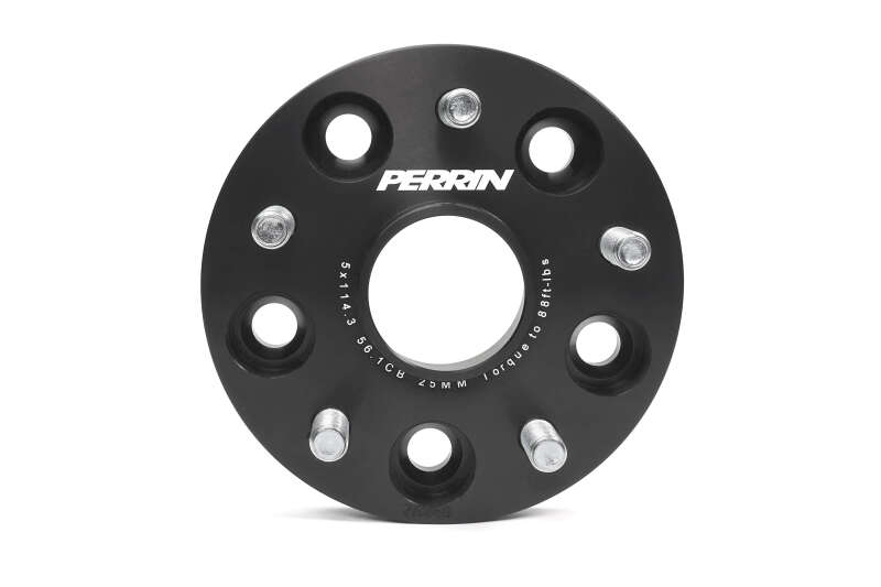 PERRIN Subaru 25mm Wheel Spacers 5x114.3 BP w/56mm Hub - Black
