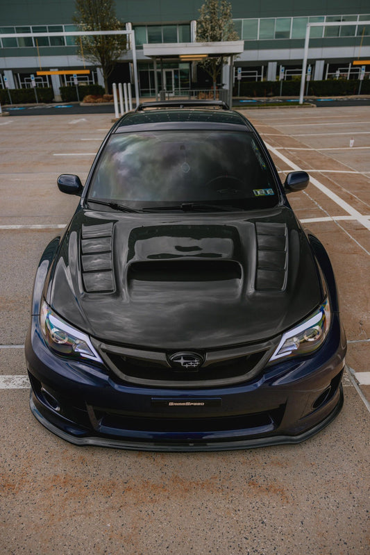 JDMuscle 08-14 WRX/STI Carbon Fiber Hood V3 w/ Heat Extract