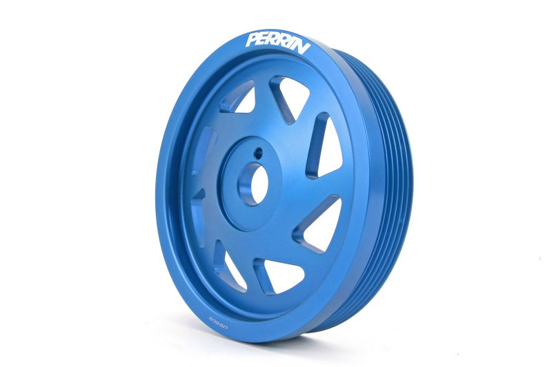 Perrin 15-25 WRX / 13-16 FR-S/ 13-23 BRZ / 22-23 GR86 / 12-24 Impreza / 13-24 Crosstrek / 13-24 Legacy Lightweight Crank Pulley - Blue | PSP-ENG-101BL