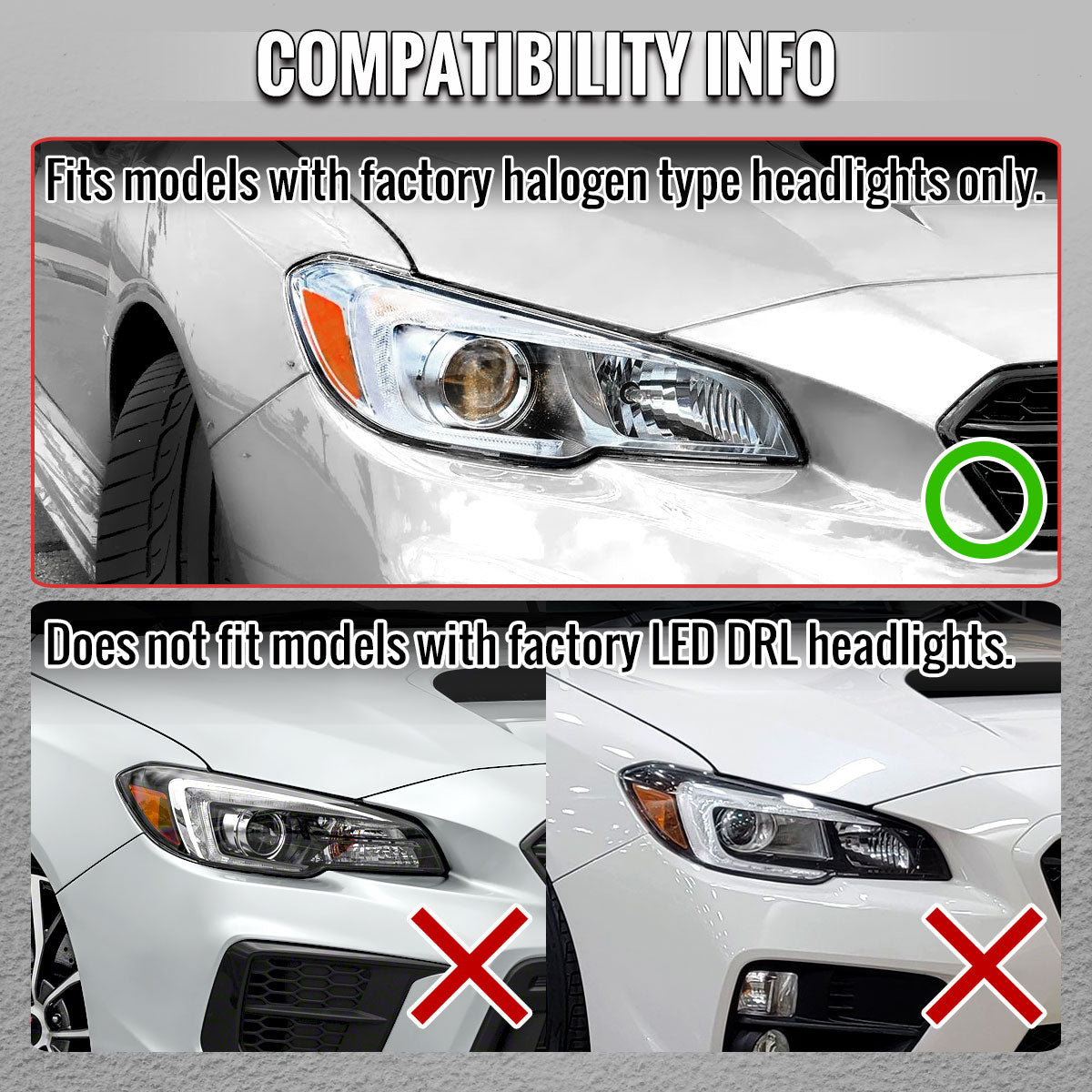 2015-2021 Subaru Impreza WRX STI Projector Headlights Sequential LED Switchback DRL (Black Housing / Smoked Lens)