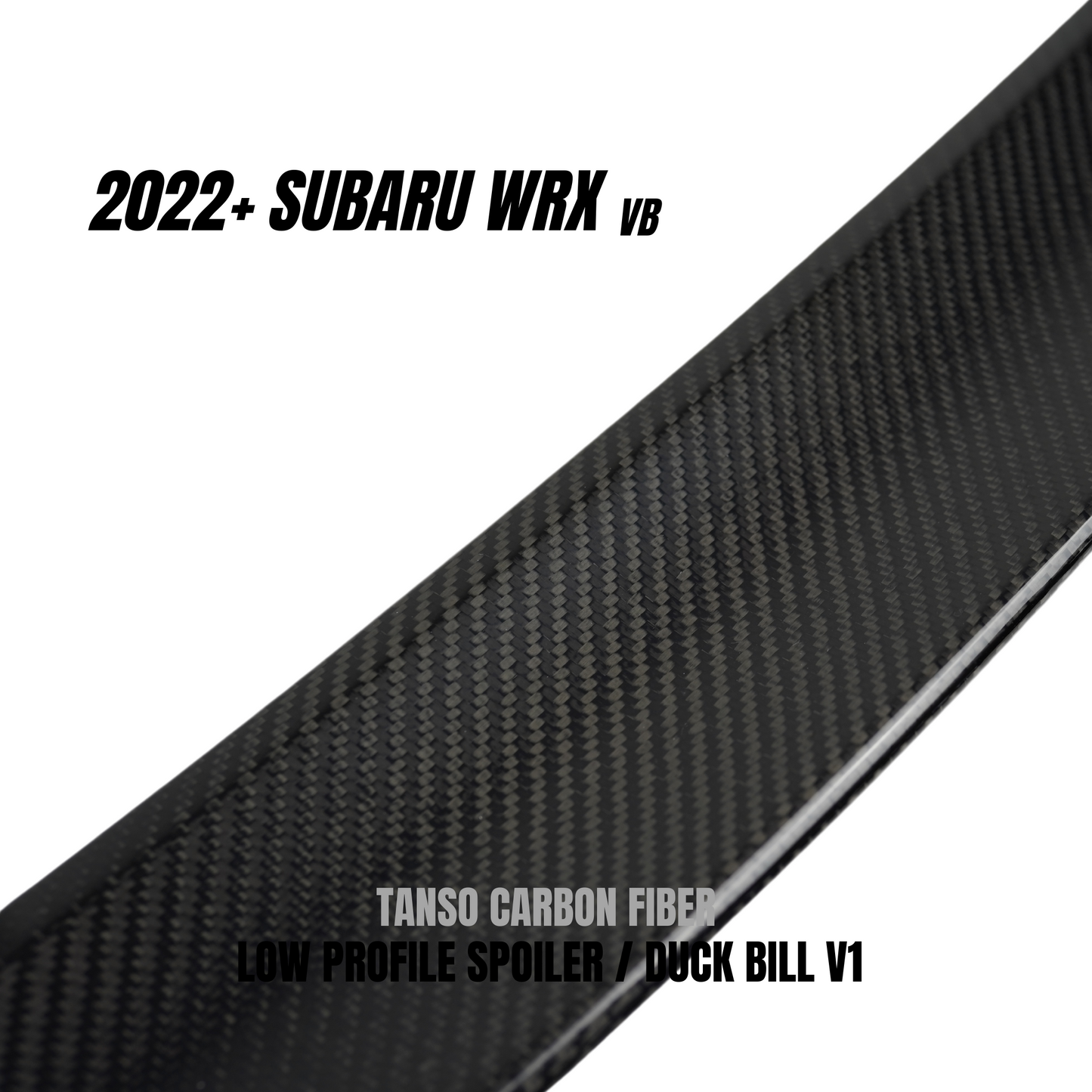 JDMuscle 22-25 WRX Tanso Carbon Fiber Duck Bill V1