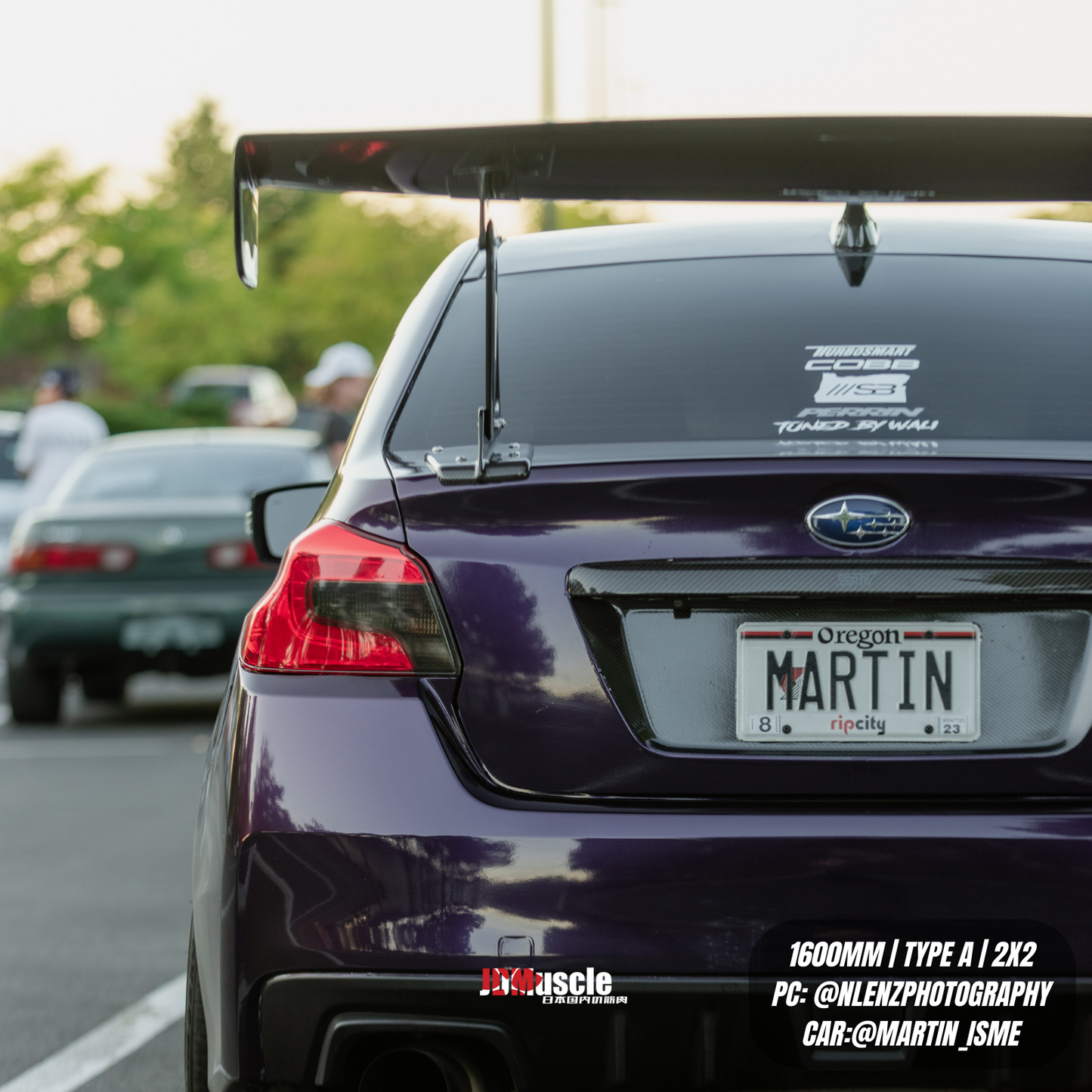 JDMuscle 15-21 WRX/STI Carbon Fiber Replacement Spoiler Base for JDMuscle VS Style Euro GT or Varis GT Wing