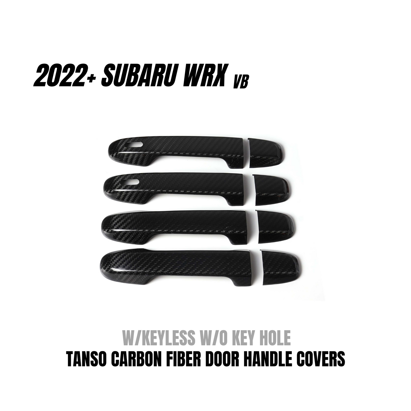 JDMuscle 22-25 WRX Tanso Dry Carbon Fiber Door Handle Covers w/ Gloss Finish