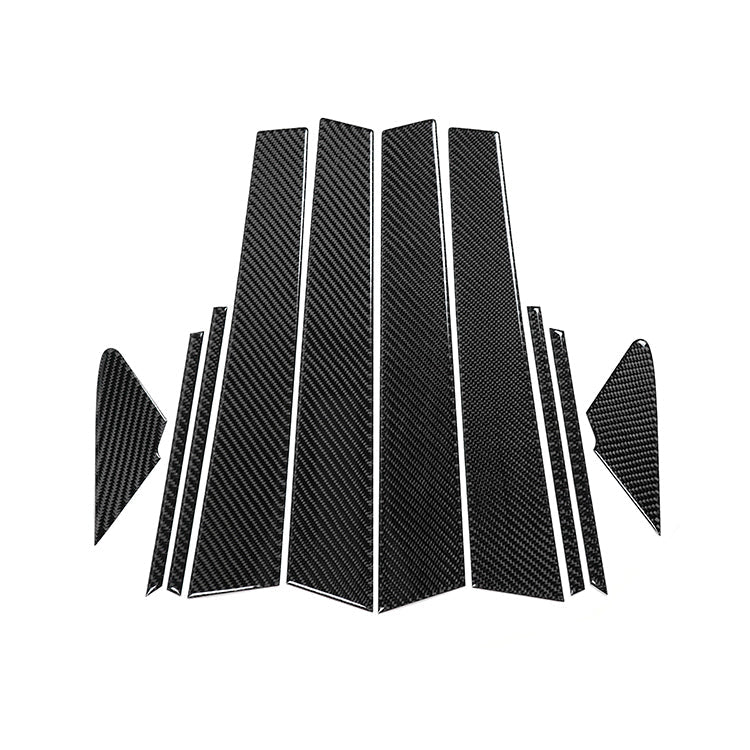 JDMuscle 22-25 WRX P&S Series Carbon Fiber Exterior Pillar Covers 10 PC | Black Carbon Fiber/ Red Carbon Fiber