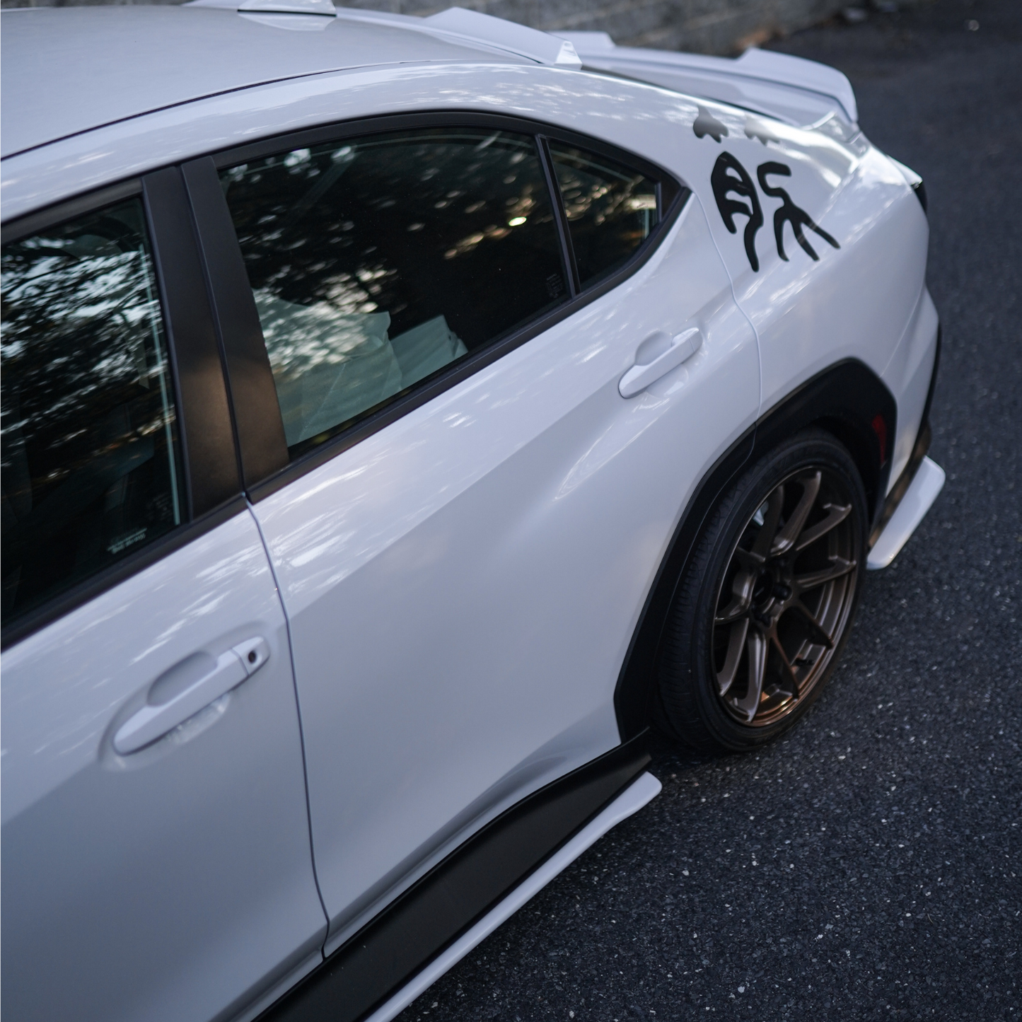 JDMuscle 22-25 WRX Side Skirts - OE+ Style Paint Matched / Gloss Black