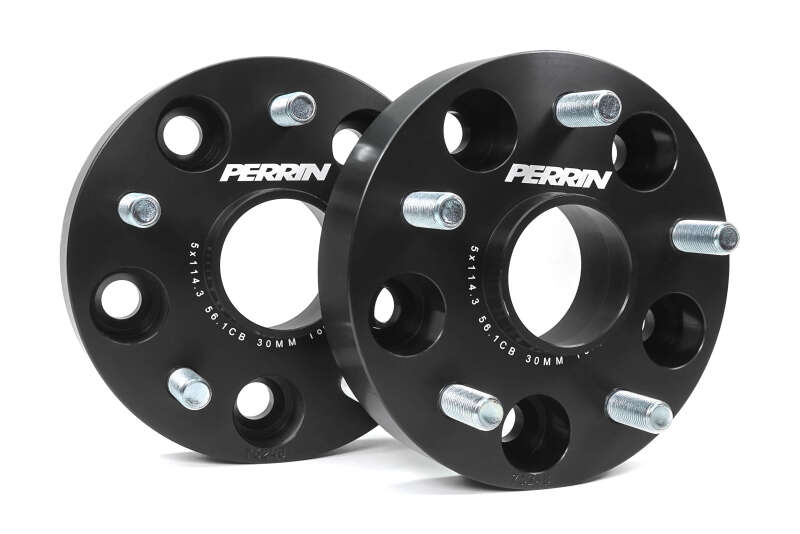 PERRIN Subaru 30mm Wheel Spacers 5x114.3 BP w/56mm Hub - Black