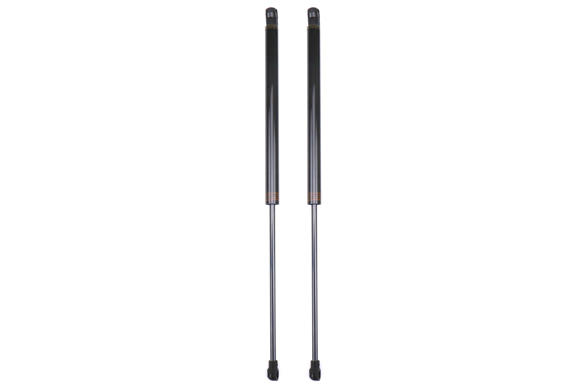 OLM Black Carbon Fiber Hood Dampers - 15+ WRX / STI