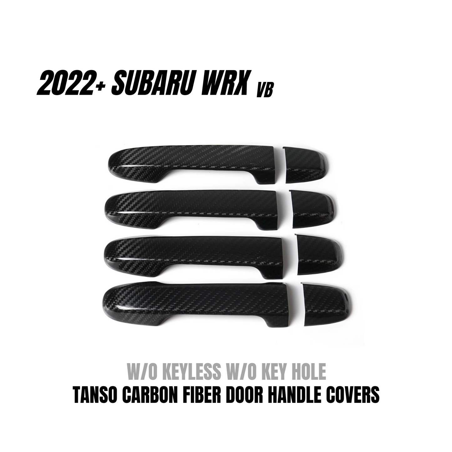 JDMuscle 22-25 WRX Tanso Dry Carbon Fiber Door Handle Covers w/ Gloss Finish