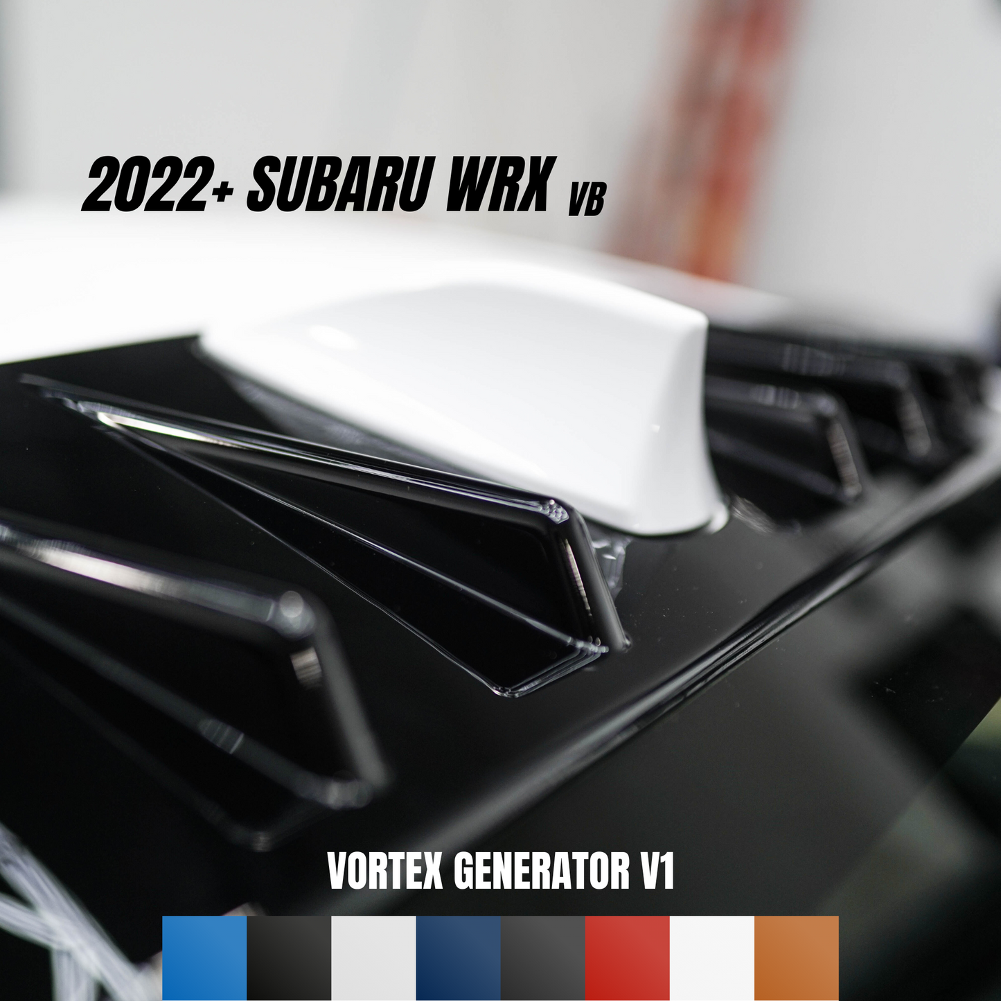 JDMuscle 22-25 WRX Vortex Generator V1 Paint Matched / Gloss Black / ABS