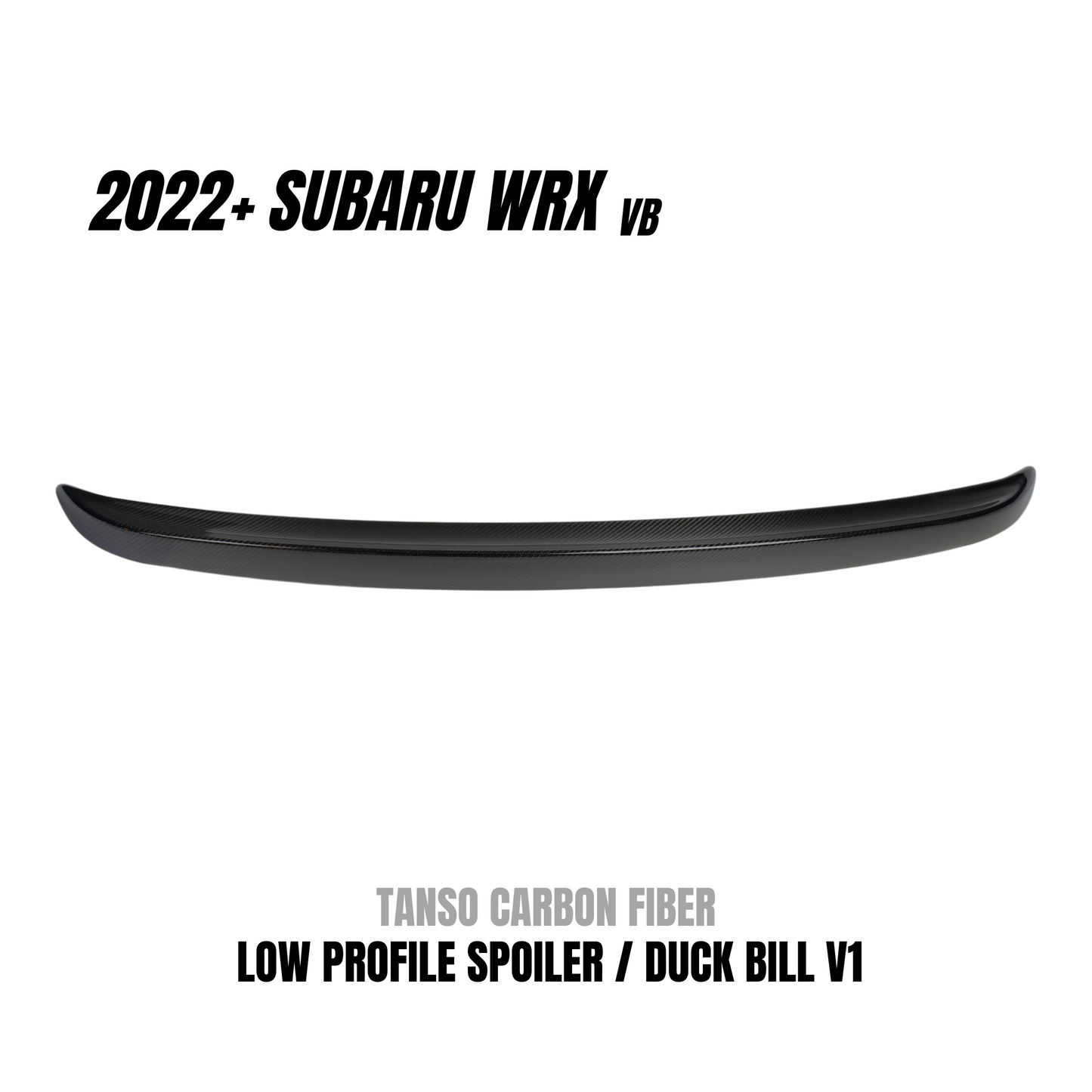 JDMuscle 22-25 WRX Tanso Carbon Fiber Duck Bill V1