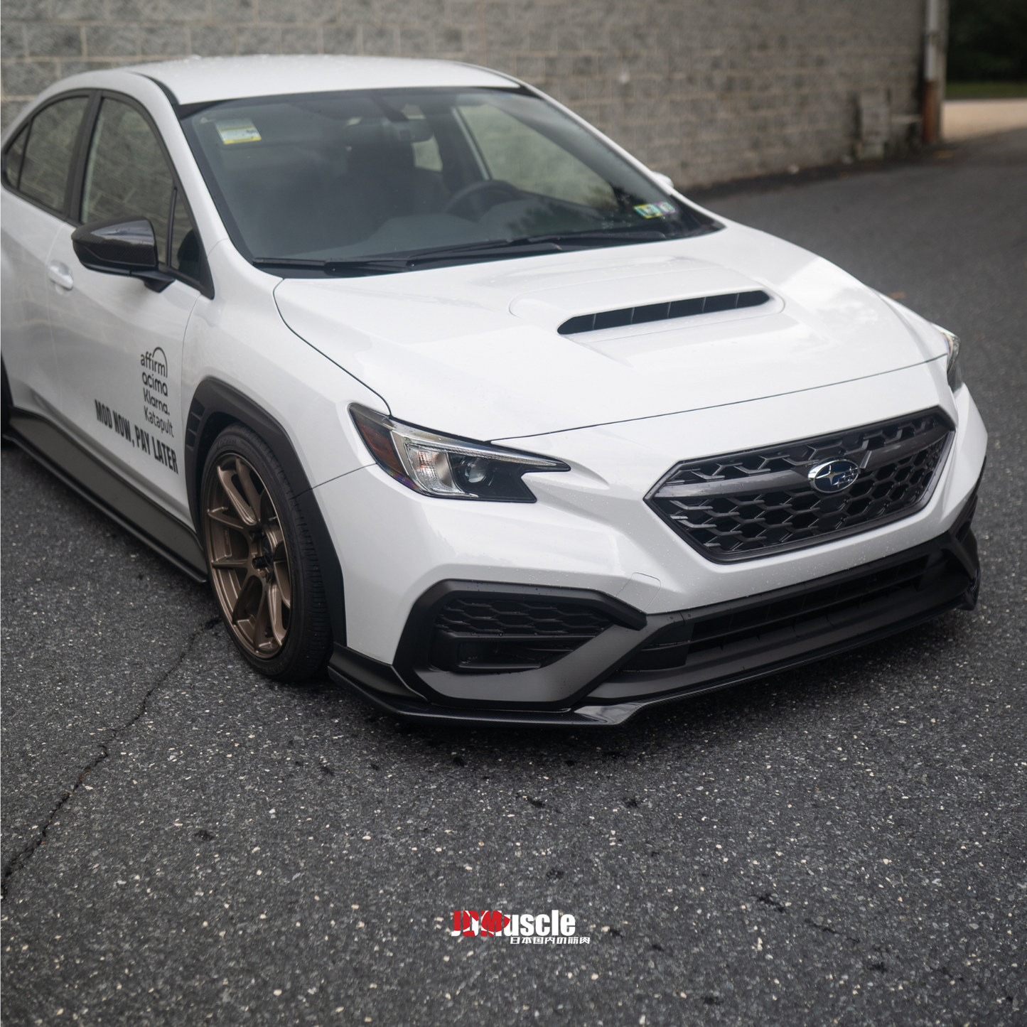 JDMuscle 22-25 WRX Tanso Carbon Fiber Side Skirts - OE+ Style
