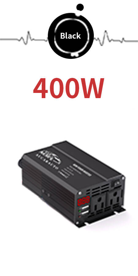 Aucar 600W Power Inverter for Vehicles DC 12V to 110V AC Car Charger Converter with 4.8A Dual USB Car Adapte and 2 AC Outlets for Laptops
