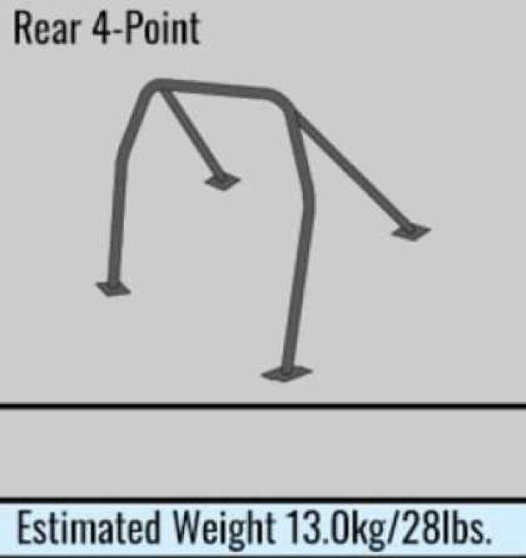 Cusco Safety 21 2-Passenger 4-Point BLK Roll Cage Nissan Skyline ER34 - Steel