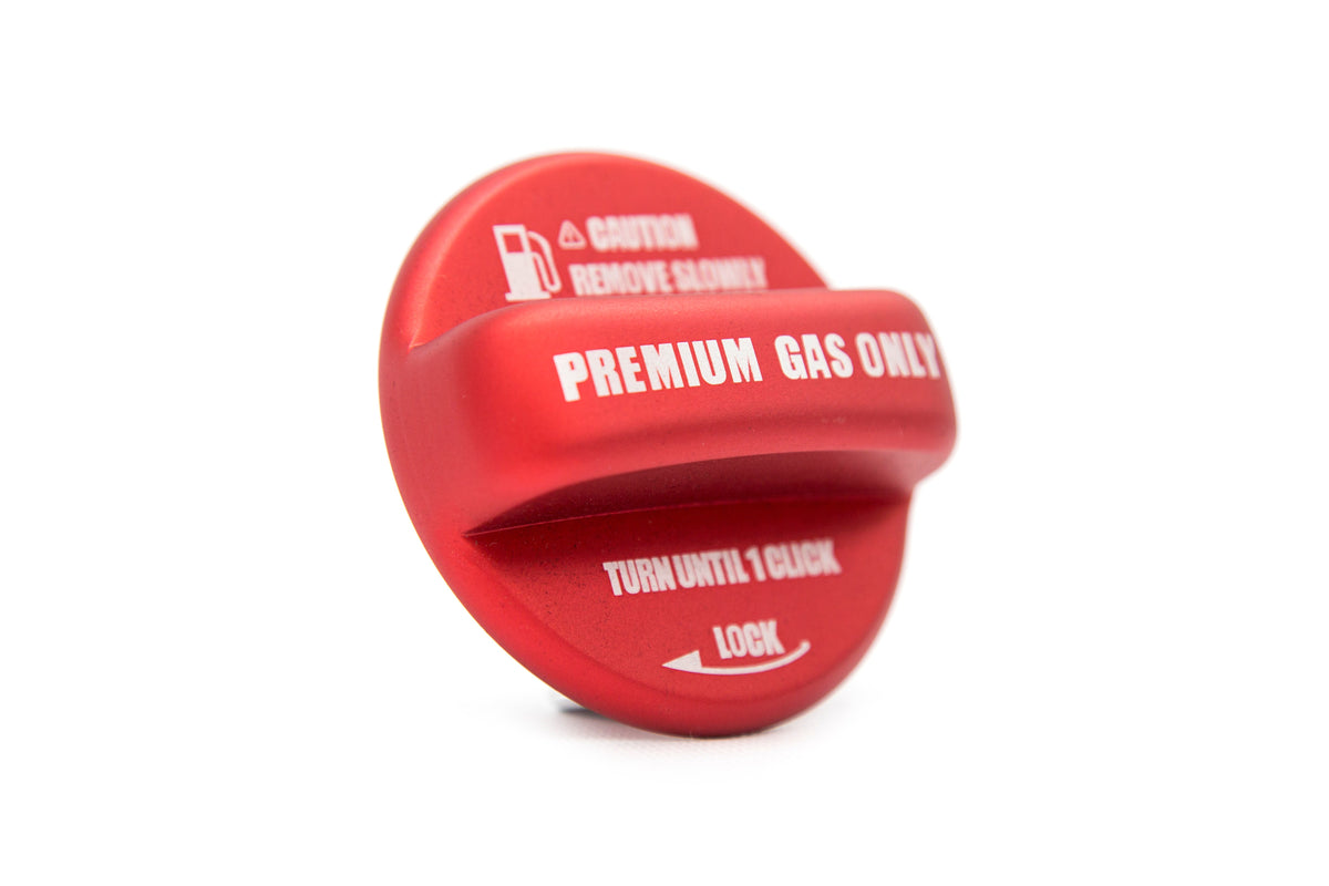 OLM Anodized Red Fuel Cap Cover - 15+ WRX / STI, 13+ FT86, 13+ Crosstrek, 14+ Forester, 12+ Impreza,