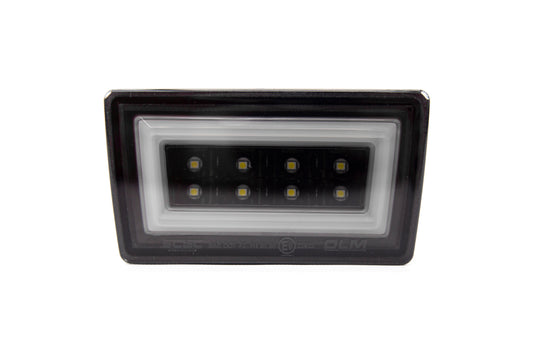 OLM NB+R F1 Rear Brake Light (Smoke Lens, Gloss Black Base, White Bar) - 15+ WRX / STI