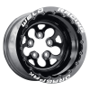 Weld Dodge Dragpak Alpha-1 15x10 / 5x4.5 / 3 BS / 3.18 HB - Gloss Black Milled - Black DBL MT Wheel
